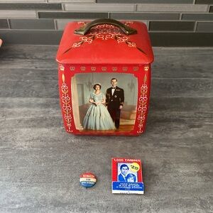 Vintage Edward Sharp & Sons Ltd 50s 
Late Queen Elizabeth II Coronation Tin 
Jar